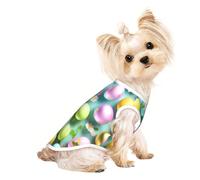 Happy Easter Holiday Print Dog Cat T-Shirt, Cute Breathable Tank Top For Small Puppy Kitten Indoor Outdoor Wear