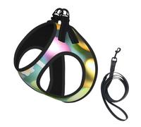 Happy Easter Holiday Print Reflective No Choke Pet Vest Harness,Adjustable Soft Padded Dog Harness With Easy Control Handle