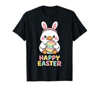 Happy Easter Kawaii Duck Bunny Cute Egg Spring Cartoon Kids T-Shirt