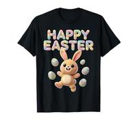Happy Easter Knitted Crochet Rabbit Cute Egg Hunt Kids T-Shirt