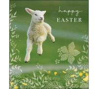 Happy Easter Lamb Jump For Joy Card 5 Pack
