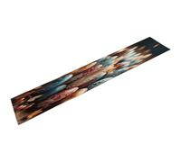 Happy Easter Linen Table Runner 72.4 Inches Long, Machine Washable Table Runner for Party Kitchen Dining Table Coffee Holiday Party Decor, 13.4"x72.4"
