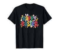 Happy Easter Minimal Bunny Hoppy Design Joyful Spring T-Shirt