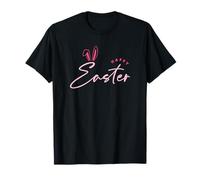 Happy Easter Minimal Bunny Hoppy Design Spring Meadow T-Shirt
