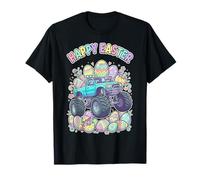 Happy Easter Monster Truck Egg Hunt Cartoon Funny Kids T-Shirt