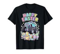 Happy Easter Monster Truck Egg Hunt Cartoon Funny Kids T-Shirt