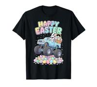 Happy Easter Monster Truck Egg Hunt Cartoon Funny Kids T-Shirt