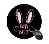 Happy Easter Mouse Pad Round Mouse Mat Non-Slip Mousepad for Home Office