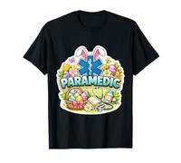 Happy Easter Paramedic EMT EMS Star of Life Bunny Eggs Ears T-Shirt
