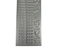 Happy Easter Peel Off Stickers Gold and Silver-Single (Silver Sticker)