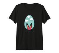 Happy Easter - Peeping Bunny - Rabbit with Clouds Easter Premium T-Shirt