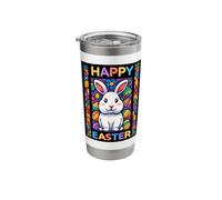 Happy Easter Pop Art Easter Bunny Easter Eggs Funny Cute Stainless Steel Insulated Tumbler
