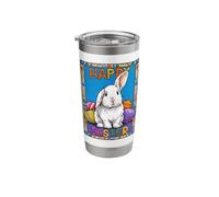 Happy Easter Pop Art Easter Bunny Easter Eggs Funny Cute Stainless Steel Insulated Tumbler