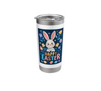 Happy Easter Pop Art Easter Bunny Easter Eggs Funny Cute Stainless Steel Insulated Tumbler