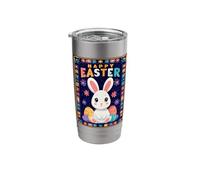 Happy Easter Pop Art Easter Bunny Easter Eggs Funny Cute Stainless Steel Insulated Tumbler