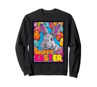 Happy Easter Pop Art Easter Bunny Easter Eggs Funny Cute Sweatshirt