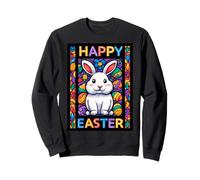 Happy Easter Pop Art Easter Bunny Easter Eggs Funny Cute Sweatshirt