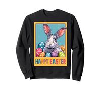 Happy Easter Pop Art Easter Bunny Easter Eggs Funny Cute Sweatshirt
