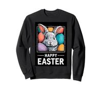 Happy Easter Pop Art Easter Bunny Easter Eggs Funny Cute Sweatshirt
