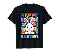 Happy Easter Pop Art Easter Bunny Easter Eggs Funny Cute T-Shirt