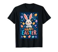 Happy Easter Pop Art Easter Bunny Easter Eggs Funny Cute T-Shirt
