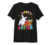 Happy Easter Rabbit Bunny Egg Basket Sunday Egg Easter Premium T-Shirt
