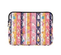 Happy Easter Rabbit Bunny Pink 13-14 Inch Laptop Sleeves Cool Computer Bags with Zipper for Journey Work Business