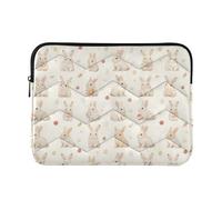 Happy Easter Rabbit Bunny Pink Sleeves for Laptops Cute Notebook Computer Pockets 13 Inch 14 Inch Work Business Journey