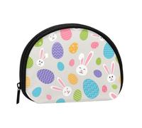 Happy Easter Rabbit Pattern Coin Purse Women Wallet | Portable Lightweight Small Bag Mini Shell Wallet For Cards Coins Cash Lipstick Keys
