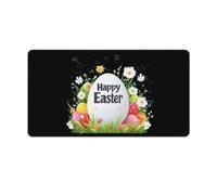 Happy Easter Rectangular Non-Slip Mouse Pads Rubber Base Desk Mat for Home Office 40X75cm