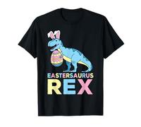 Happy Easter Season Dinosaur Egg Hunting Bunny Rabbit Ears T-Shirt