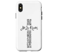 Happy Easter Shirt He Is Risen Jesus Cross Scripture Matthew Case for iPhone X/XS