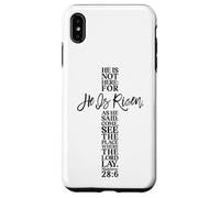 Happy Easter Shirt He Is Risen Jesus Cross Scripture Matthew Case for iPhone XS Max