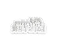 Happy Easter Silicone Heart Shaped Silicone for Decorative Ornament Figurine Home Decoration Heart Shaped Cast