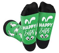 Happy Easter Socks for Men Teenage Boys Son - Funny Easter Eggs Bunny Rabbit Animals Sock Gifts for Adults Dad Brother - Novelty Fun Funky Birthday Christmas Gift Ideas Party Bag Stocking Fillers