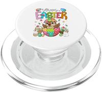 Happy Easter Sparrow Inside Colorful Eggs Easter Bunny PopSockets PopGrip for MagSafe