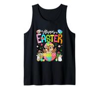 Happy Easter Sparrow Inside Colorful Eggs Easter Bunny Tank Top