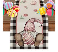 Happy Easter Table Runner, Easter Decoration Table Runner | 72 Inch Rabbit Eggs Table Cover - Farmhouse Linen Table Runner Pra Table Decoration