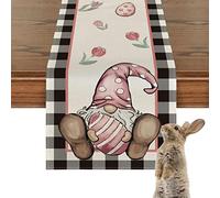 Happy Easter Table Runner, Easter Decorations Table Runner | 72 Inch Long Table Runner | Long Linen Table Runner, Dinner Supplies, Party Decorations