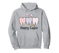 Happy Easter Teeth Bunny Ears Dental Squad Crew Pullover Hoodie