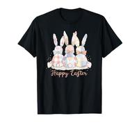 Happy Easter Three Spring Bunny Hoppy Cute Easter Meadow T-Shirt