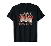 Happy Easter Three Spring Bunny Hoppy Elegant Bunny Meadow T-Shirt