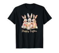 Happy Easter Three Spring Bunny Hoppy Happy Bunny Spring T-Shirt