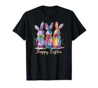 Happy Easter Three Spring Bunny Hoppy Hoppy Spring Bunny T-Shirt