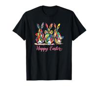Happy Easter Three Spring Bunny Hoppy Joyful Bunny Holiday T-Shirt