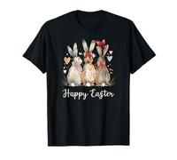 Happy Easter Three Spring Bunny Hoppy Nature Inspired Bunny T-Shirt