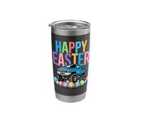 Happy Easter Truck Eggs Spring Boys Stainless Steel Insulated Tumbler