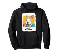 Happy Easter Vintage Retro Easter Bunny Easter Eggs Cute Pullover Hoodie