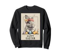 Happy Easter Vintage Retro Easter Bunny Easter Eggs Cute Sweatshirt