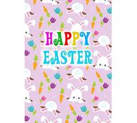 Happy Easter: Wide ruled education composition notebook Happy Easter Bunny for students and teachers at school, college or home school - Lined Journal 100 Pages 90gsm : A4 Size 21 × 29.7 cm
